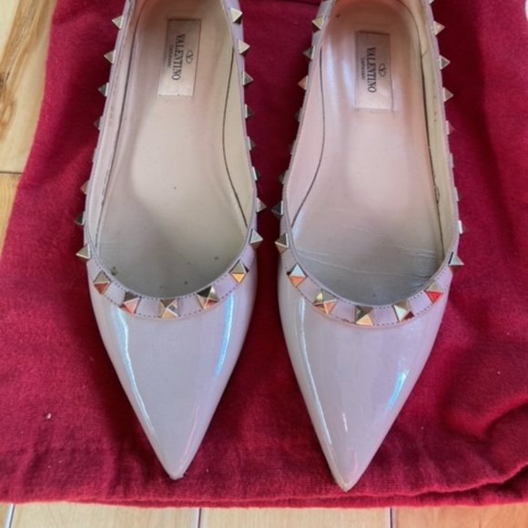 Authentic Valentino rockstuds flats Size 37 - Picture 1 of 6